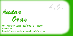 andor oras business card